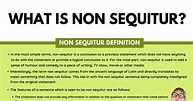 Non Sequitur: Definition, Useful Examples in Spoken Language and ...