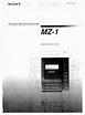SONY MZ-1 OPERATING INSTRUCTIONS MANUAL Pdf Download | ManualsLib