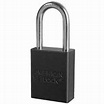 American Lock A1106BLK Solid Aluminum Rectangular Padlock, Black Body ...