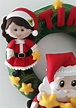 Guirlanda de Natal com Papai Noel no Elo7 | Lú Artesanatos & Mimos (EFF18C)