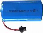 3.7v 3600mAh ICR18650 Rechargeable Battery Pack with SM 2P Plug ...