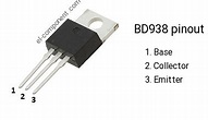 BD938 pnp transistor complementary npn, replacement, pinout, pin ...
