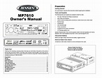 AUDIOVOX JENSEN MP7610 OWNER'S MANUAL Pdf Download | ManualsLib