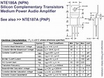 NTE186A NPN Si-Transistor Medium Power Audio Amplifier TO-202, Grieder ...