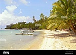 Image of a romantic beach at a lagoon on Bora Bora Island, French ...