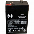 AJC® B&B BP4.5-6 T1 6V 4.5Ah Sealed Lead Acid Battery