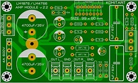 DIY LM1876 or LM4766 Amplifier module v. 2.2 with Komitart LAY6