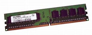 Elpida EBE51UD8AGFA-5C-E (512MB DDR2 PC2-4200U 533MHz DIMM 240pin ...