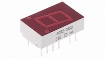 5082-7653-DE000 Broadcom 7-Segment LED Display, CC Red 1.1 mcd RH DP 10 ...