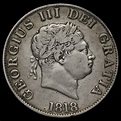 1818 George III Milled Silver Half Crown