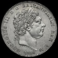 1818 George III Milled Silver LIX Crown, EF