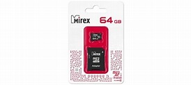 Карта памяти micro SDXC 64GB Mirex Class10 + SD адаптер [1/10]