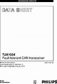 TJA1054T datasheet - TJA1054; Fault-tolerant CAN Transceiver