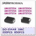 Jasnprosma 200pcs 850pcs Do-214ab Smc Sm15t22a Sm15t22ca Sm15t24a ...