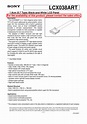 LCX038ART DataSheet | Sony