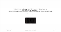 12-Key Keypad Connection to a Microcontroller · 12-Key Keypad ...