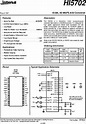 HI5702-EV2 datasheet - 10-bit, 40 MSPS A/D Converter