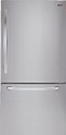 LG - 33 Wide Large Capacity Bottom Freezer Refrigerator - Stainless ...