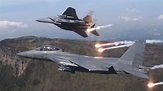 전투기 플레어 | 플레어를 투하하며 제주도와 서해 상공을 비행하는 대한민국 공군의 주력 종심타격 전투기 F-15K 멋진 영상 ...