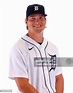 Tyler Holton of the Detroit Tigers poses for a portrait during media ...