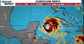 Hurricane Beryl live tracker: Track models, projected path and satellite images