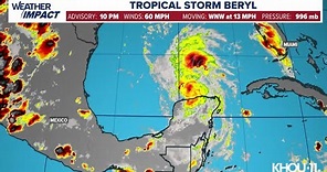 Tropical Storm Beryl tracker: Forecast path and spaghetti models