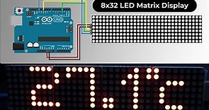 MAX7219 Dot Matrix 4-in-1 Display with Arduino - Scrolling Text & Displaying Sensor Data