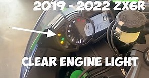 How To Clear Engine Warning Light 2019 - 2022 ZX6R | ODB2