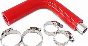 RONTEIX Silicone Hose Kit,90 Degree Elbow Reducer 3/4 to 1 , Compatible with Ford F150 5.0 / EcoBoost Reservoir, Red