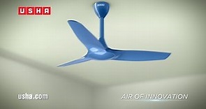 USHA Heleous 1220mm Premium BLDC Ceiling Fan with Rust Free ABS Blades and RF Remote (Imperial Blue)
