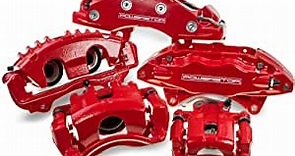 Power Stop Front S4878 Pair of High-Temp Red Powder Coated Calipers