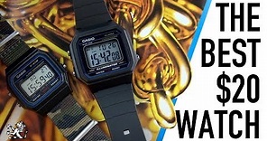 Rebirth Of A Classic - The $20 Larger Casio F91W - W217H Watch Review