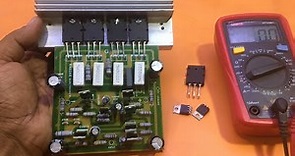 How to repair transistor amplifier? 2sc5200 and 2sa1943 transistor amplifier repair