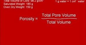 Calculating Porosity and Particle Density