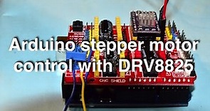 Arduino stepper motor control with CNC shield and DRV8825 (with code!!)