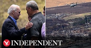 President Biden arrives in Maui, Hawaii to meet wildfire survivors