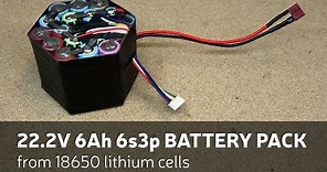 DIY: 22.2V 6Ah 6s3p Battery Pack From 18650 Lithium Cells