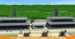 220MW power plant featuring 12 Wärtsilä 18V50SG engines | Wärtsilä