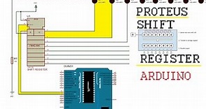 Proteus - IC 74HC164 - Shift Register Circuit