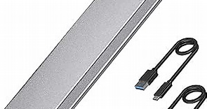 SSK Aluminum M.2 NVME SATA SSD Enclosure Adapter, USB 3.2 Gen 2 (10 Gbps) to NVME PCI-E SATA M-Key/(B+M) Key Solid State Drive External Enclosure Support UASP Trim for NVME/SATA SSDs 2242/2260/2280