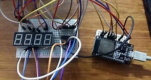 Interface ESP32 with 74HC595 and 4-Digit 7 Segment Display