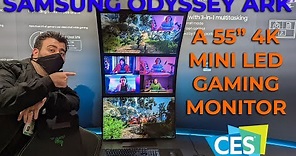 Amazing Samsung Odyssey Ark 55 Curved 4K Mini LED Gaming Monitor - CES 2022