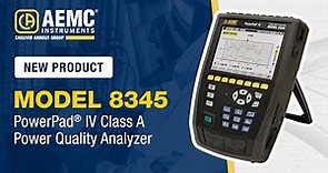 The New AEMC® Instruments Three-Phase, Class A PowerPad® IV Model 8345