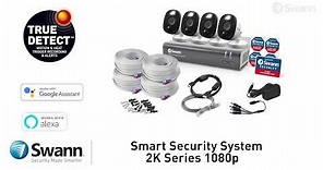 Swann 1080p HD DVR Security System Overview DVR-4580 with Sensor Light Security Cameras PRO-1080MSFB