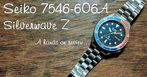Seiko 7546-606A (7546-6040) Silverwave Z Pepsi quartz diver s watch - hands on review