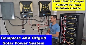 Complete 48V Offgrid Solar Power System