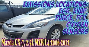 ⫷ Mazda CX-7 Emissions Locations: PCV, EGR, Oxygen Sensors, EVAP Purge ⫸