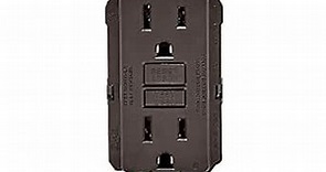 Leviton GFCI Outlet, 15 Amp, Self Test, Non Tamper-Resistant with LED Indicator Light, Protection from Electric Shock and Electrocution, GFNT1, Brown