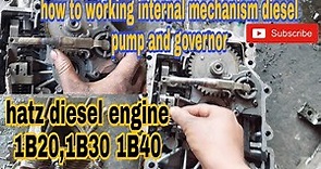 hatz diesel engine 1B20,1B30 1B40|how to working internal mechanism diesel pump and governor #engine
