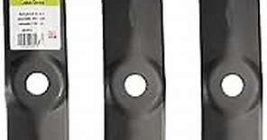 3 Blade Set for Many 48 in. Cut John Deere Mowers Replaces OEM # s M127500 and M145476, Black